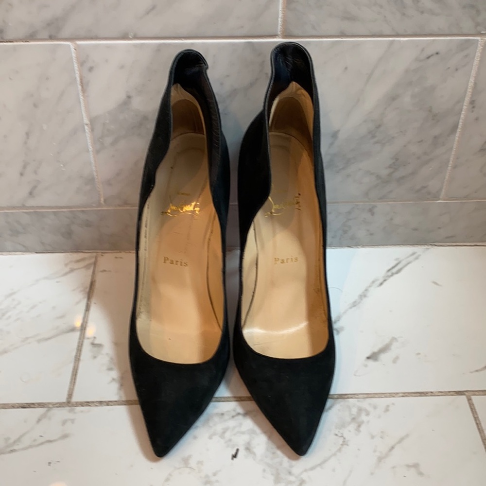 Christian Louboutin Stunning Suede Black Heels